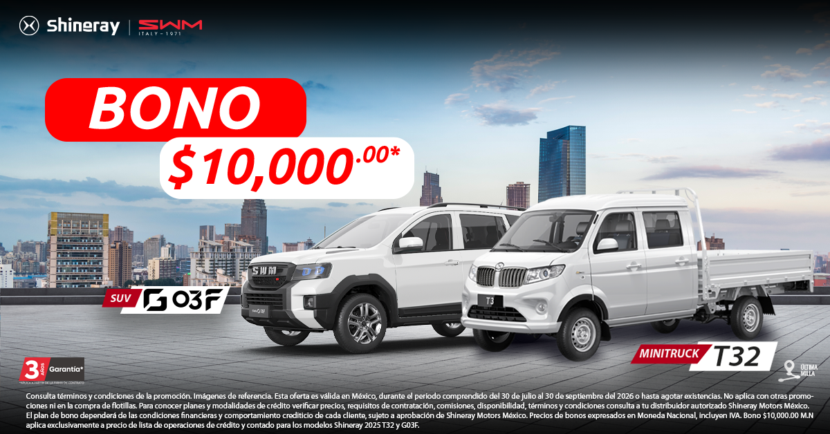 Promoción Shineray G03F y T32